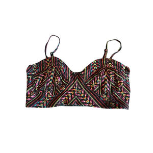 BILLABONG Swim Top Small Printed Adjustable Strap S